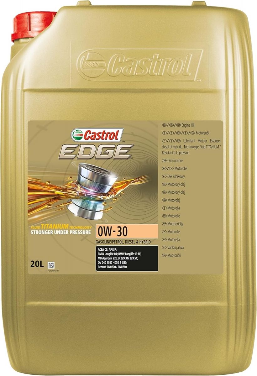 Castrol EDGE 0W-30 Oil 20L - 1533F6 - Castrol Oils